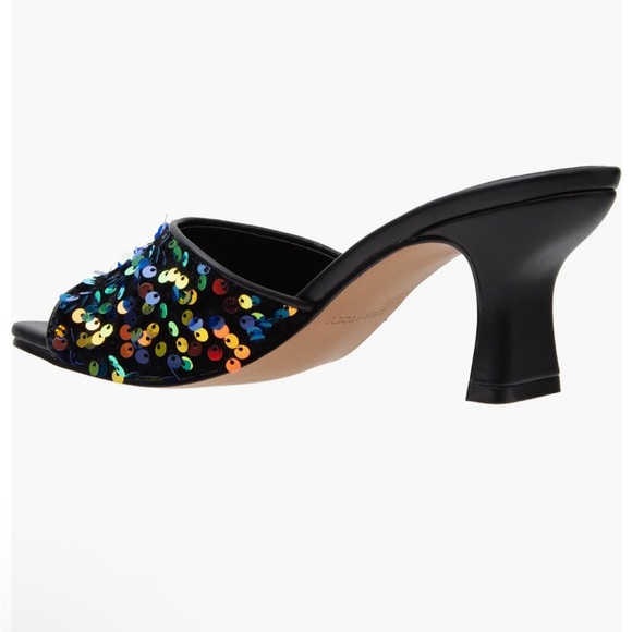 Nordstrom Lisa Vicky "Pretty" slide on sandal, multicolor sequin size 7 NIB - Picture 4 of 5